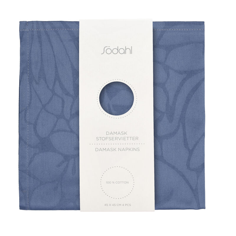 Abstract leaves Damask Stofservietter 4 stk.