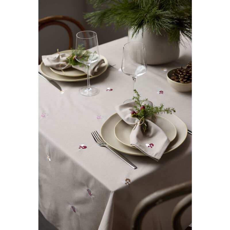 Christmas Hearts Embroidery Stofservietter 4 stk.