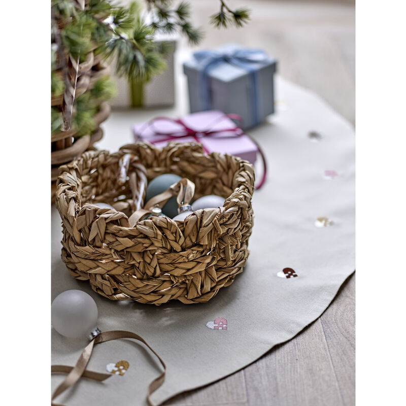 Christmas Hearts Embroidery Juletræstæppe